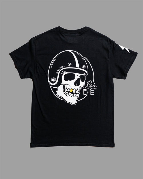 Grit+Grvl "Ride or Die" skull tee