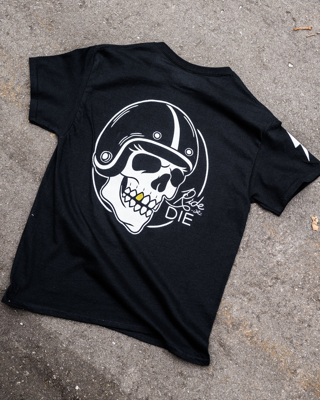 Grit+Grvl "Ride or Die" skull tee