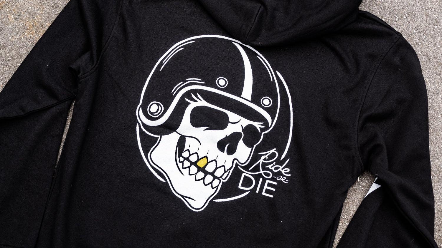 PRE ORDER: Grit+Grvl "Ride or Die" skull hoodie