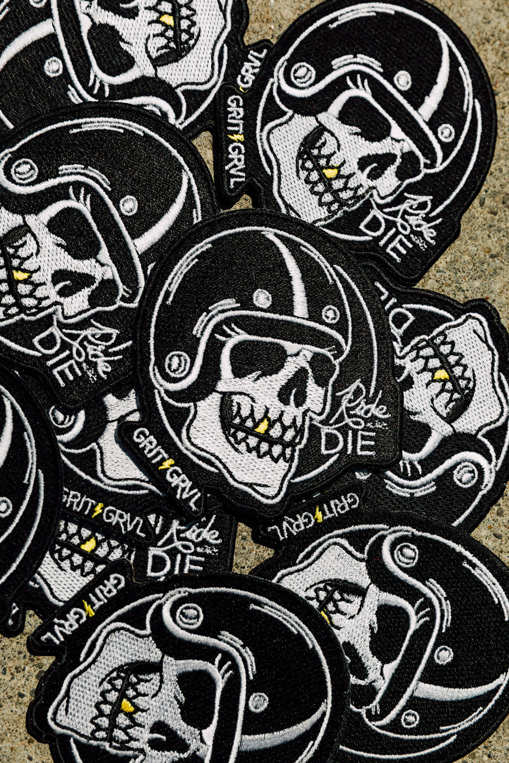 Ride or Die Skull Iron on Patch