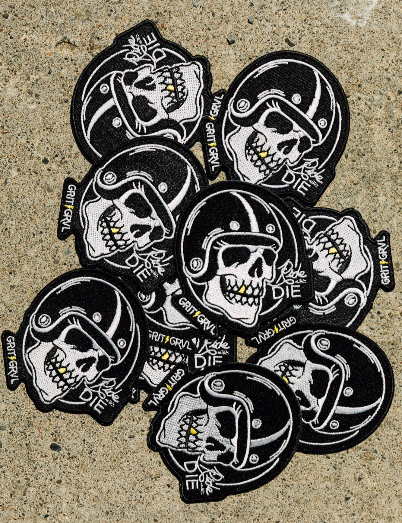 Ride or Die Skull Iron on Patch