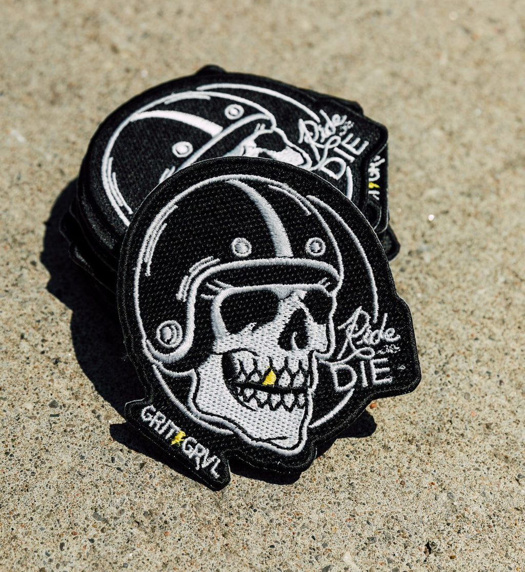 Ride or Die Skull Iron on Patch